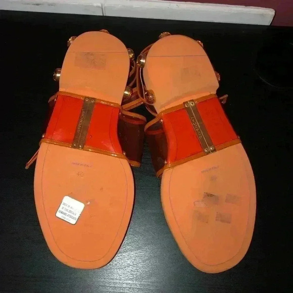 Givenchy Orange and plastic Flat Sandals - Picture 6 of 7